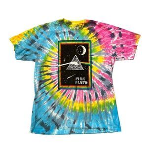 Liquid Blue Pink Floyd Prism Moon Tie-Dye T-Shirt size XL‎